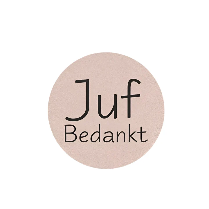 Wensetiket Juf Bedankt Zand -Sticker-Etiket - Afbeelding 2