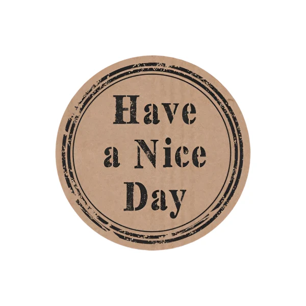kraft Sticker Have a nice day -Sticker-Etiket - Afbeelding 2